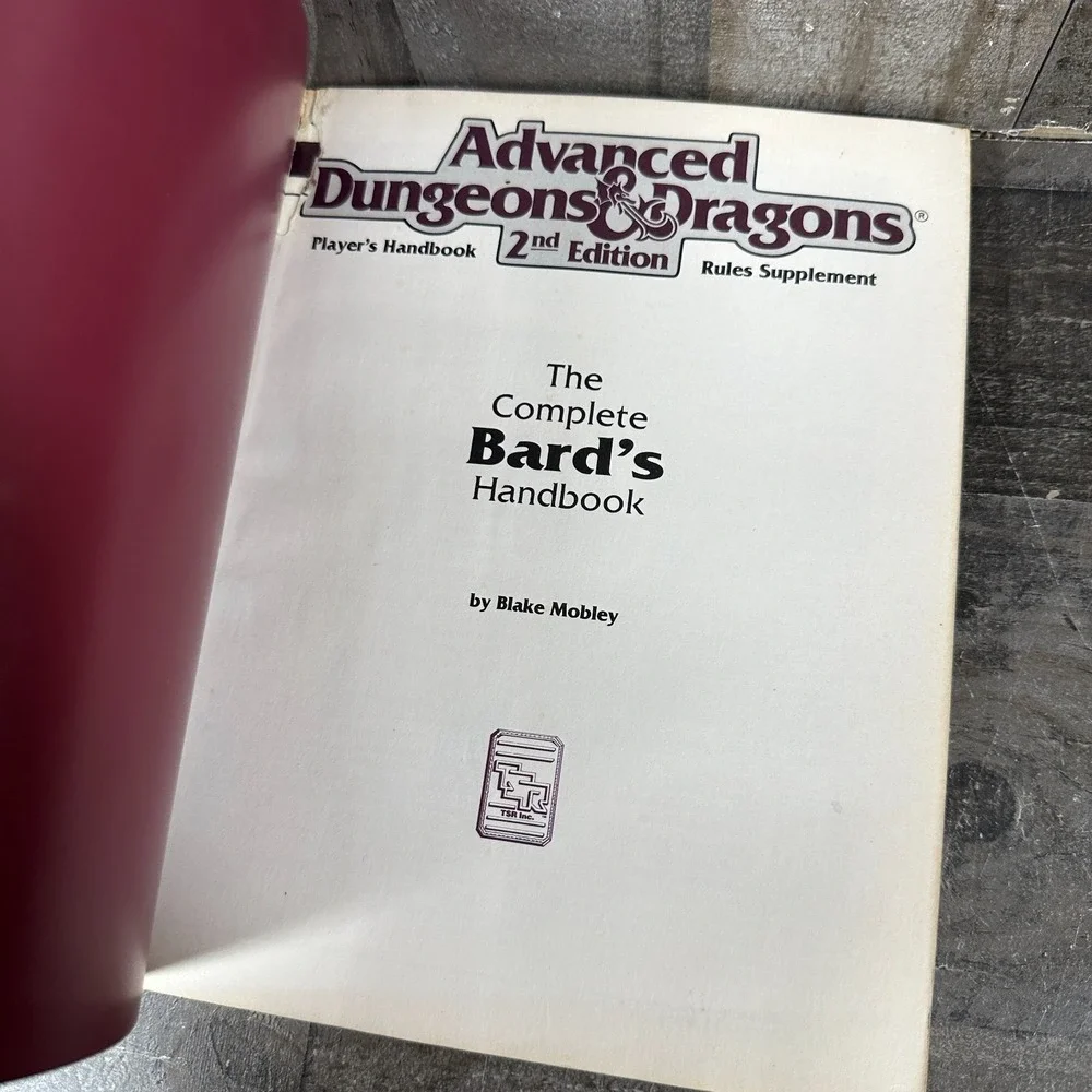 Advanced Dungeons and Dragons Complete Bard's Handbook 2nd Edition AD&D